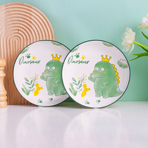 Net red dinosaur ceramic plate household tableware oven plate simple salad plate soup plate dumpling plate rice plate fish plate