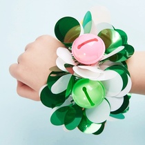 Handwear bells and rings six-one girls hand-wearing decoration opening dance hand-held childrens performance wrist flowers