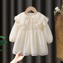Girl dress spring and autumn 2021 New Korean version of female baby long sleeve princess dress children childrens skirt