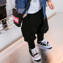 Male baby Haren pants boys casual pants one velvet childrens big butt pants plus velvet plus buy baby autumn and winter models