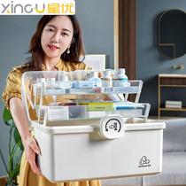 Household medicine box storage large small 31 boxes of mother and baby Net red packaging home multi-layer drug classification storage box