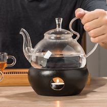 Candle tea stove tea warmer Fruit tea set Glass teapot Teacup Japanese insulation heating base