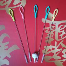 Baby children thermos cup Water cup Bottle brush Pacifier brush Straw brush with handle slender hook Candy color recommended