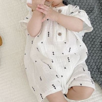 Baby Connection Clothes Summer Han Baby Clothes Short-sleeved Hardware Pure Cotton Sweeper Newborn Monk Clothes Out