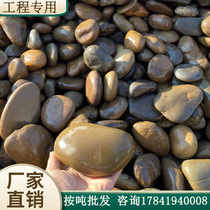 Qifu cobblestone paving small stone goose soft stone colored cobblestone garden fish pond garden stone sold by tons