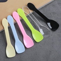  Disposable spoon Creative cute plastic spoon Ice cream dessert jelly pudding Coffee stirring small spoon unique