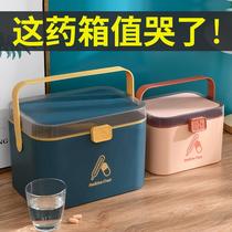 Household medicine box family small medicine box Medical small full set of medicine storage box large capacity first aid kit