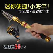 Small Seapole Suit Mini Fishing Rod Super Short Section Sea Pole Portable Telescopic Small Lujah Little Iso Pole Carbon Far Throw Pole