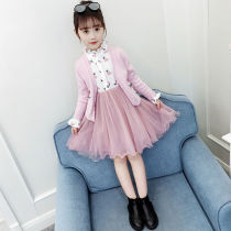 Girls autumn dress 2021 new children Spring and Autumn long sleeve princess skirt little girl Net red gas suit