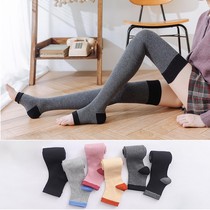 Leg protection socks women's knee socks autumn and winter thickened long tube pressure shows leg thin socks Korea half foot height