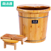 Nanmuyuan foot bath barrel wooden barrel foot bath basin Household wooden foot wash basin over the calf solid wood deep bucket Foot wash bucket