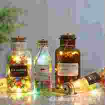 Christmas luminous decorations candy packaging bottle wishing star bottle cross-border gift cork glass star bottle