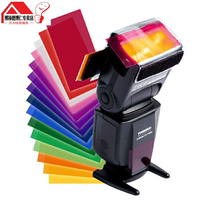 Camera top flash Color filter Color card flash Soft light film 12 ribbon card holder for camera flash