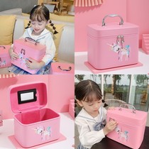 Childrens hair accessories storage box portable large-capacity high-end portable cute little girl princess girl baby jewelry box