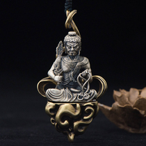 Jian Xiu Zodiac Chicken Fudo Ming King Pendant Mens Fudo Zun Bodhisattva Pendant Ladys Necklace Pure S925 Silver Jewelry