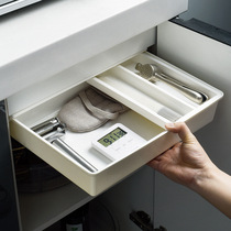 Table Lower containing drawer Literary sleeping room glued wall-mounted small drawer Desktop finishing box pen stationery containing box