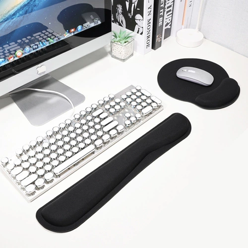 Мышка, нескользящие напульсники, мягкая комфортная клавиатура