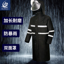 Raincoat long full body rainstorm summer fishing mens female single adult Tide brand coat conjoined reflective poncho