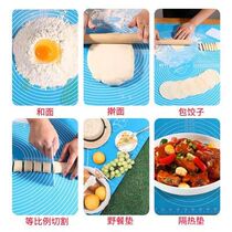 Non-slip food grade silicone mat kneading mat non-stick dumpling chopping plate rolling mat and panel baking tool