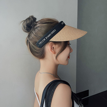 CZ original Rafi grass empty top hat anti-UV shade straw hat horsetail hat Korean version of the wild sunscreen hat for women