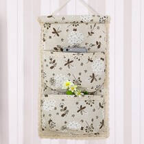 Storage bag multi-layer fabric wall hanging hanging storage bag mobile phone hanging bag bag socks wardrobe storage bag