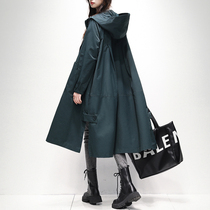 Windbreaker women 2021 new long Korean spring and autumn loose coat fashion casual windproof hooded jacket