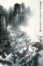 "Yunyong Qingfeng" Bai Xueshi Celebrity Calligraphy and Painting Decorative Painting Traditional Chinese Painting Heart 40 * 60cm