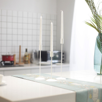 Nordic ins white candle holder retro Candlestick romantic candlelight dinner props wedding decoration table ornaments