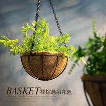 Creation Balcony hanging basket Flower Pot Hanging Basket Hanging handmade woven flower basket wall intentionally made up of liuchines Hangover YJL-20CM