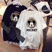 Pregnant womans spring clothing T-shirt with long sleeves Pure Cotton Long Sleeve Loose large code Han version Undershirt Gestation for the Spring and Autumn Season
