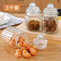 Glass tea leaf jars sealed tank transparent small bottles Small number storage tanks Five grain cereals containing storage tank glass jars