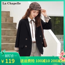 La Chapelle 2021 autumn new design sense rear tail split profile small blazer suit suit women 1T0C7026