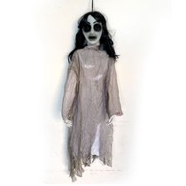 Halloween Haunted House Horror Props Room Escape Theme Decorative Arrangement Hanging Female Ghost Electric Sensor Screenplay Kill