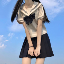 Dream Shengchen white cyanotic three JK uniform skirt genuine full set of basic sailor uniform school uniform short sleeve suit summer