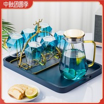 Water set light luxury home living room modern high-grade high temperature resistant glass water cup set cup tea kettle Cup