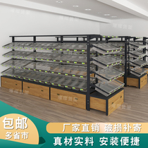 Scattered food dried fruit biscuit shelves supermarket multifunctional melon seeds convenience store snack display stand against wall bulk