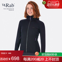 RAB ruipo ladies wear-resistant warm casual cardigan Polartec fleece fleece fleece sweater 350g QFA-94