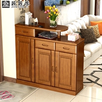 Solid wood living room partition shoe cabinet two-sided Xuanguan cabinet Chinese home entrance door entrance large capacity room hall door hall cabinet