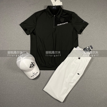 Pearly Gates golf mens 21 summer new daily wear fashion slim short-sleeved white trousers