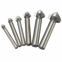 Three-edged 90-degree full grinding high-speed steel chamferer woodworking milling cutter countersink hole opener set milling cutter