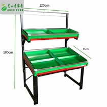 Supermarket vegetable and fruit shelf display rack fruit shop shelf second floor fruit rack fruit and vegetable rack three layers of vegetables