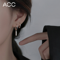 ACC small silver earrings female 2023 new hot style 925 sterling silver light luxury niche design earrings high-end earrings