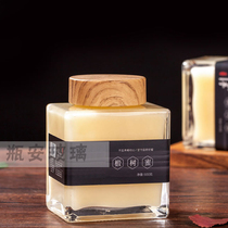 High-grade honey bottle glass sealed jar Autumn pear paste glass jar empty bottle high end honey jar Jam bottle