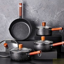 Japanese style snow pan instant noodle pot cooking noodle pot small pot rice Stone household non-stick pot baby milk pot Universal