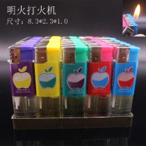 Whole box of 50 transparent plastic lighters electronic open fire lighter advertising lighter factory direct sales