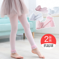 Girl Anti Hook Bottom Pants 5 Summer Baby 8 Year Old Girl 9 Thin Silk Socks 3 Summer 90% Pants Students