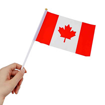50pcs 14x21cm Flags Canada Small Hand Flag Football Hand-cra