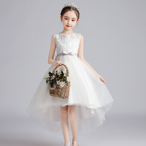 Girl Princess Dress Fluffy Dresses Flowers Child Wedding Dresses High-end Children Evening Gown Girl Host Piano Plays Out of Summer