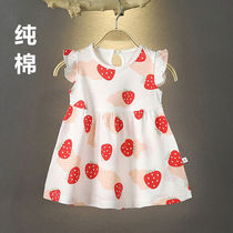 Baby girl skirt Pure cotton summer thin girls dress Baby cotton Poplin princess dress Foreign style childrens summer fashion trend