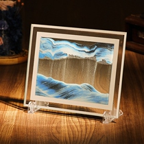 Creative hourglass ornaments magnetic fluid decompression quicksand office desktop living room bedside table decorations birthday gifts